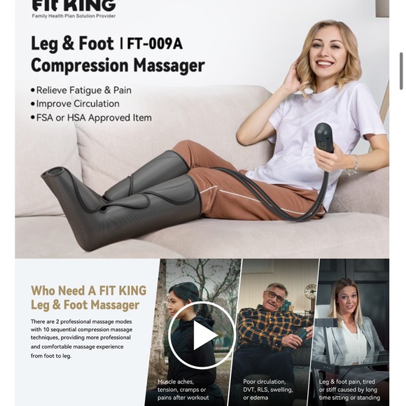 Leg, calf, and foot massager boots. NWOT in box. - Picture 2 of 5